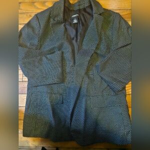 LIZ CLAIBORNE BLACK AND WHKTR BLAZER